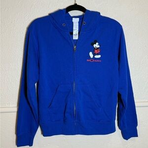 Walt Disney World Blue Mickey Mouse Women’s Zip-up Hoodie Size M